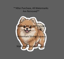 Pomeranian Sticker Waterproof Decal Dog Pet Animal Friend Family Gift NEW