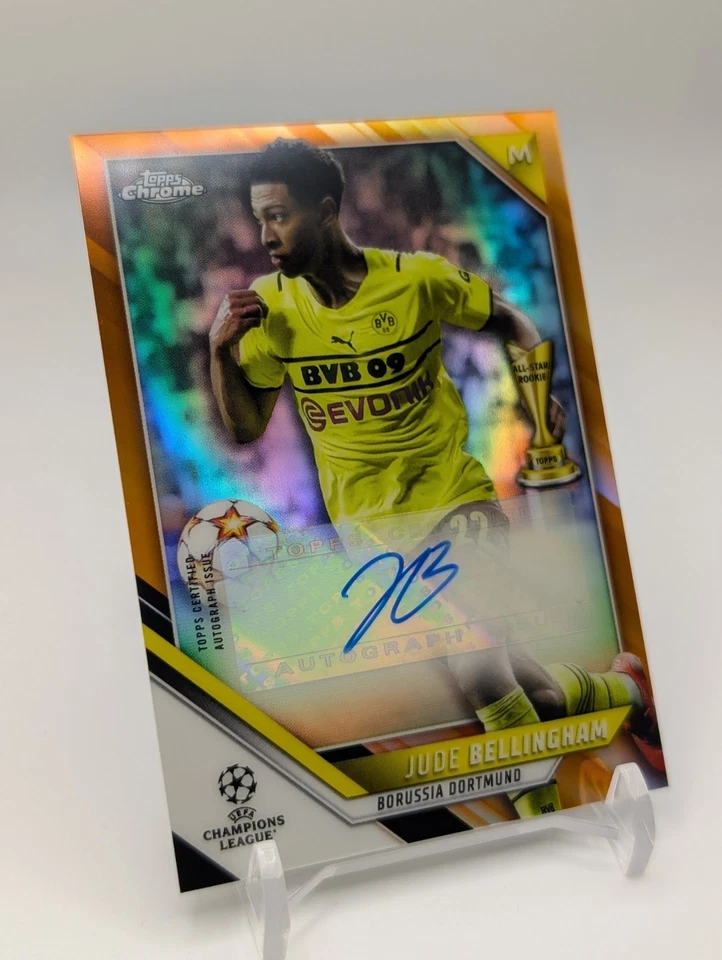 Jude Bellingham /25 Auto All-Star Rookie Topps Chrome 2021/22 Borussia Dortmund - Image 3 of 3