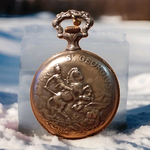 taschenuhr 1900 52mm. Hebdomas Gravur St. George Dragon FRAINIER Nr. 345