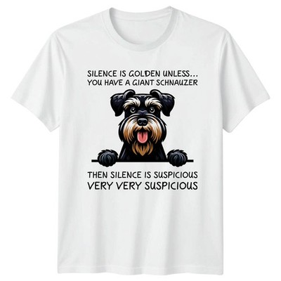 Süßes schwarzes Schnauzer Hundepfoten T-Shirt Miniatur Terrier Besitzer Hundeliebhaber