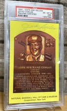 Jocko Conlan PSA DNA Signed Gold Hall of Fame Plaque Postcard Autograph Ex Mt 6
