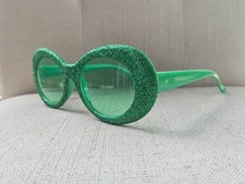 Women Sunglasses Green Tone Eyewear Sparkling Round Fashion Sunglasses Unbrand