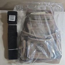 Graintex 10 Pocket Nail & Tool Pouch, Suede Leather Tool Bag