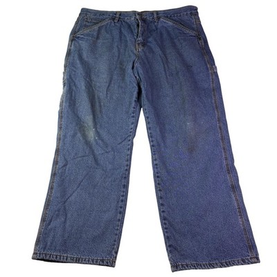 C.E. Schmidt Workwear Jeans Mens 40x30 Blue Fleece Lined Carpenter Straight Leg