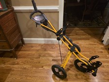 Sun Mountain Speed Cart V1 Pull Golf Collapsible 3 Wheel with Brake Yellow
