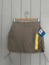 NWT Columbia Omni Shade Skirt S Small Women's Skort Tusk Tan Active Fit NEW