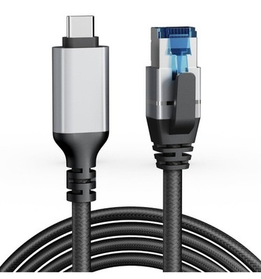 USB C to Ethernet Cable 25Ft Type C to RJ45 Gigabit Cord for Laptop PC Router