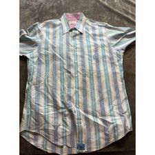 Vintage Men's Chaps Ralph Lauren Striped Button Down Shirt Striped Size 16 34-35