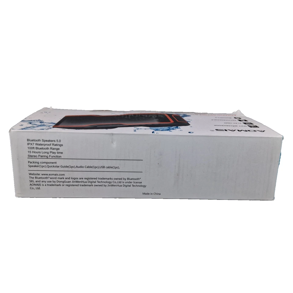 AOMAIS Sport II Portable Waterproof Wireless Bluetooth 4.0 Bass Speaker - Orange - Image 4 of 4