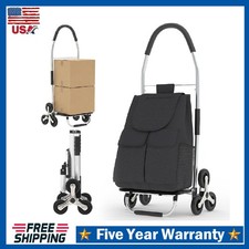 3in1 Folding Shopping Cart Heavy Duty Stair Climbing Dolly Portable Grocery Cart