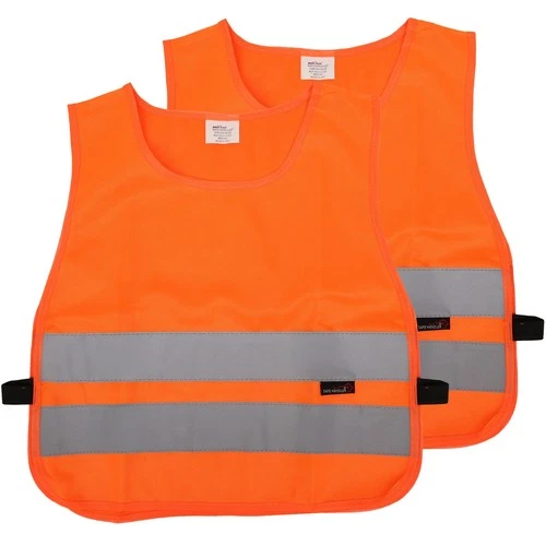 Reflective Safety Vest For Child, Lightweight, Polyester, Orange (2 Pack) - product listing photo
