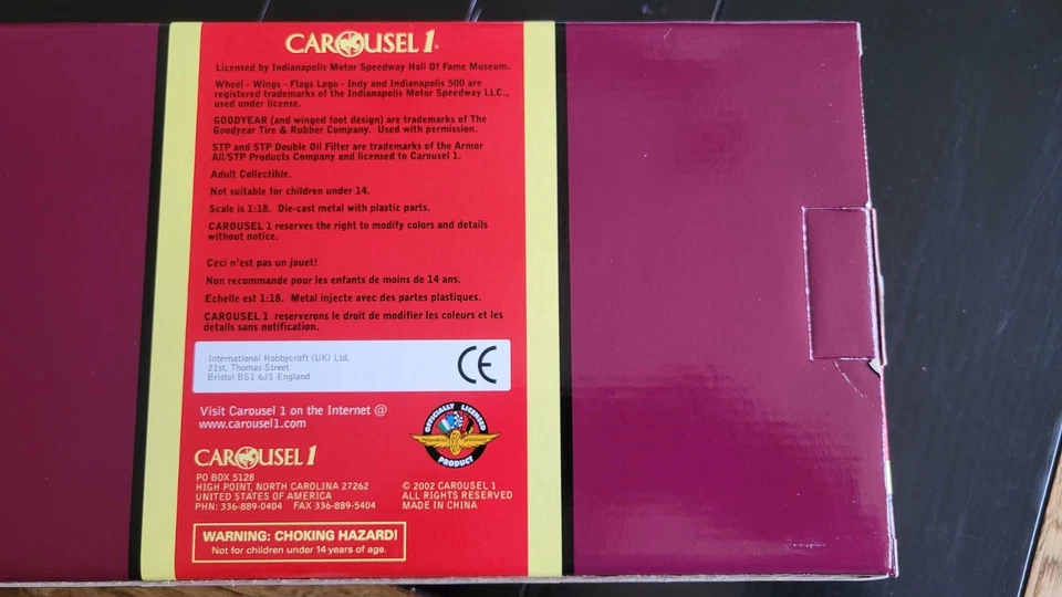 Carrusel 1 Diecast 1/18 AAR Eagle #20 Gordon Johncock STP 500 Ganador, #4705 NUEVO Foto 3 de 4
