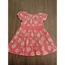 Tea Collection Girls Pink Floral Dress Size 12-18 Months Summer Spring