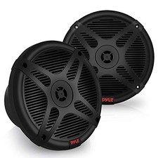 Pyle 6.5" Dual Marine Waterproof Bluetooth 2-Way 600W Speakers Pair, Black 