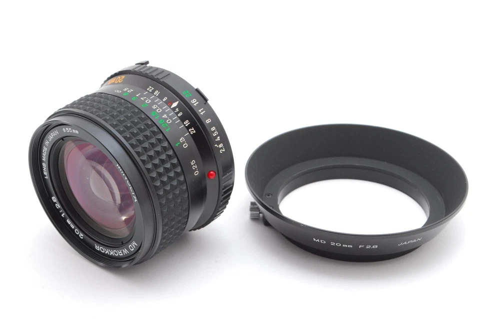 Lente MF gran angular rara [casi como nueva] Minolta MD W.Rokkor 20 mm... - Imagen 2 de 4