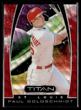 2019 Panini Chronicles Titan Ruby Wave Prizm Paul Goldschmidt /199 Cardinals #20