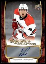 2016-17 Upper Deck Signature Sensations Victor Rask Auto Carolina Hurricanes