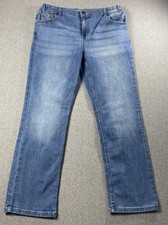 Wonder Nation Jeans Boys 16 Husky Blue Straight Stretch Denim Adjustable Waist