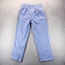 VTG Polo Ralph Lauren Pants Mens 34x32 Blue Pleated Polo Chino Trousers Office