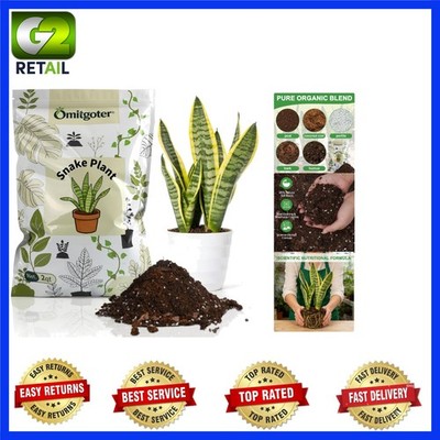 1qt Organic Potting Soil for Snake Plants - Enhanced Drainage & Healthy Roots