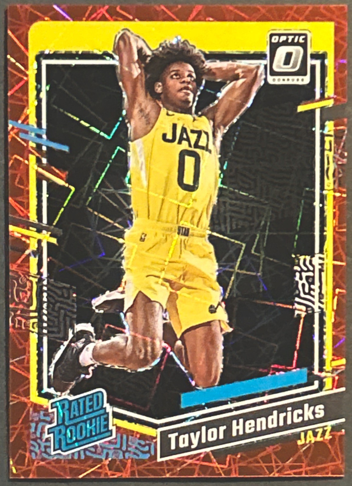 2023-24 Donruss Optic-Taylor Hendricks Rated Rookie #233 Red Velocity Prizm /299