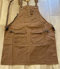 Texas Canvas Wares Work Apron Waxed Canvas Heavy Duty With Pockets Deluxe Ed.