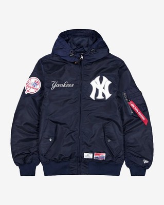  Alpha Industries Historic L-2B New York Yankees Hooded Bomber JacketSZ XL