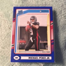Panini Donruss Michael Penix Jr. #308 Rated Rookie Press Proof Football Card