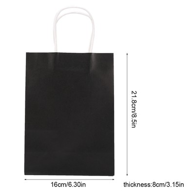 25pcs Multicolor Weiß Kraft Papier Tasche (schwarz)