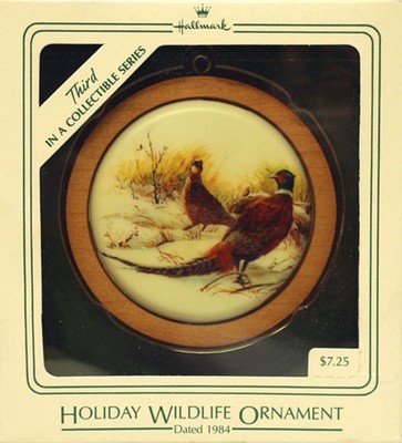 1984 Holiday Wildlife #3, Ring-Necked Pheasant Hallmark Ornament