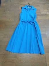 Jwanderson Sleeveless Blue Dress with Waist Ribbon