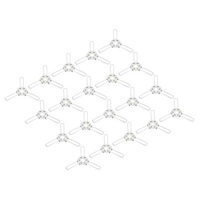 2'' Lampenschirm Federclip, 20 Stk Metall Befestigung Federclip 3 Gabeln, Silber