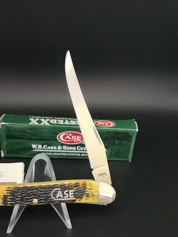 2008 Case XX 大号牙签长尾 C 古董骨柄刀 22124 610098 — 第 2/4 张图片