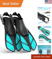 Versatile Swim Fins for Snorkeling  Diving - Adjustable  Travel-Ready Size S/M