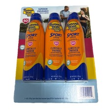 Banana Boat Sport Ultra SPF 50 Sunscreen, 6 Oz Each, 3 PACK , EXP: 04/2026