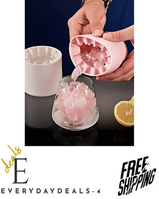 1Pc Silicone Ice Cube Tray Reusable Portable Ice Cube Maker Tray Mold with Lid