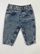 VINTAGE Little Levis 90s Orange Tab Blue Acid Wash Denim Jeans 12 Month Toddler