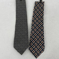 Polo Ralph Lauren Handmade 100% Silk Ties - Set Of 2 - Geometric USA Made
