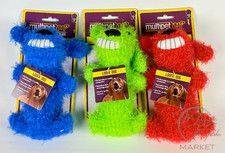 New Multipet Loofa Dog Plush Squeaker Toy Shaggy Loofa Dog Multiple Colors
