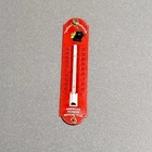 VINTAGE 12” INDIAN BIKE PORCELAIN THERMOMETER SIGN CAR GAS OIL TRUCK MOTORCYCLE