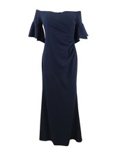 Calvin Klein Women's Sweetheart Off-The-Shoulder Gown (2, Indigo)