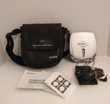 Sony Discman D-E406CK Portable CD Player, CPA-11 Cassette Adapter. Power Supply