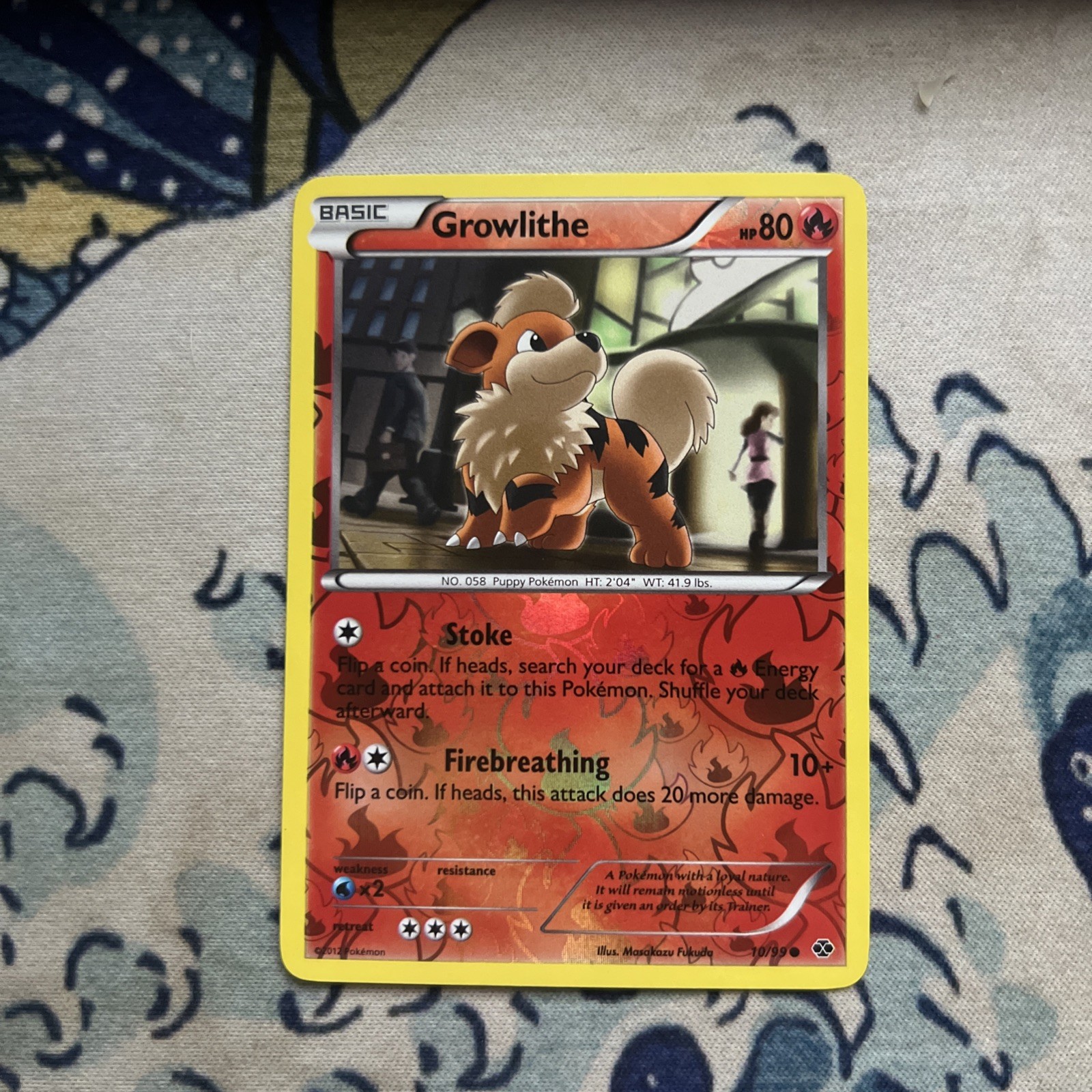 Pokemon Next Destinies 10/99 Growlithe Reverse Holo Near Mint NM