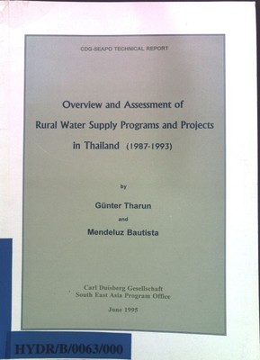 Overview and Assessment of Rural Water Supply Programs and Projects in Thailand 