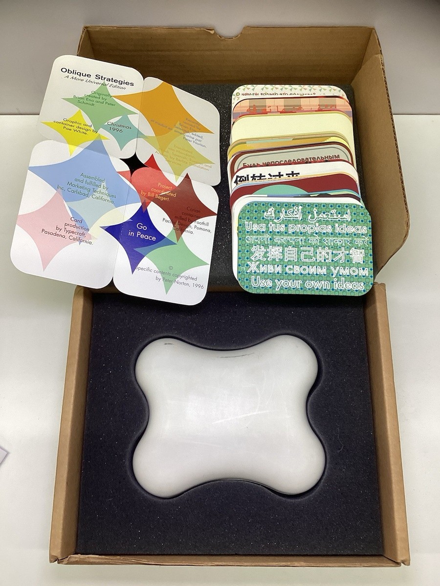 OBLIQUE アート・デザイン・音楽 STRATEGIES Handwritten Cards, Strategies Oblique of Deck Original the Behold ENO BRIAN - アート・デザイン・音楽