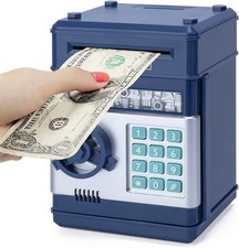 Compact Piggy Bank for Kids - Electronic Money Saving Box with Security Lock