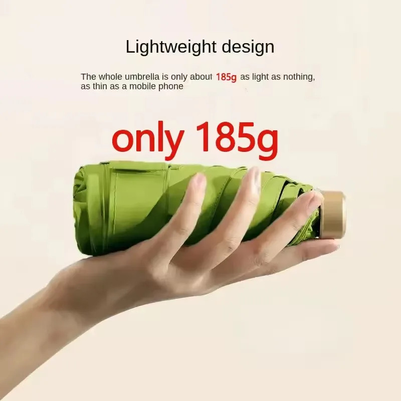 Low Price Promotion Mini Sun Umbrella Pocket Rain Umbrella Vinyl Folding UV - Image 7