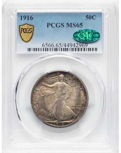 1916 Walking Liberty Half Dollar PCGS MS65 CAC
