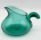 Vintage BLENKO Glass Cocktail Pitcher 555 Sea Green Blob Ponytail Handle 1955