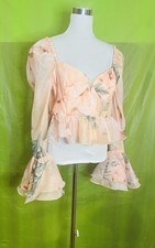 ASOS Luxe Women Size US 12  EU 44  UK 16 Organza Crop Top Off The Shoulder Event
